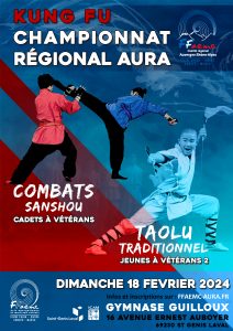 Lire la suite à propos de l’article Championnat Régional AURA Kung Fu (AMCX) : Dimanche 18 février 2024