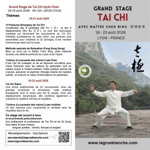 Lire la suite à propos de l’article STAGE Taï Chi Style Chen : 18 – 23 août 2026