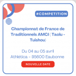Lire la suite à propos de l’article Championnats de France Traditionnels : AMCI – Wing Chun – ROLIBALL – AMCX Kung Fu